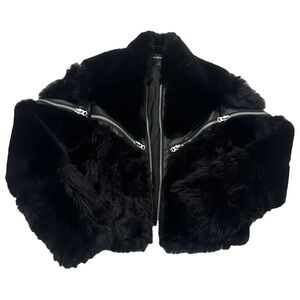 The Kooples Black Faux Fur Jacket